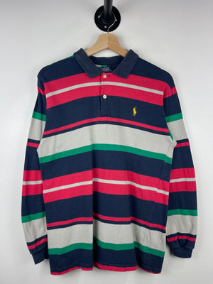 Vintage 90s Polo Ralph Lauren Striped Long Sleeve Polo Shirt
