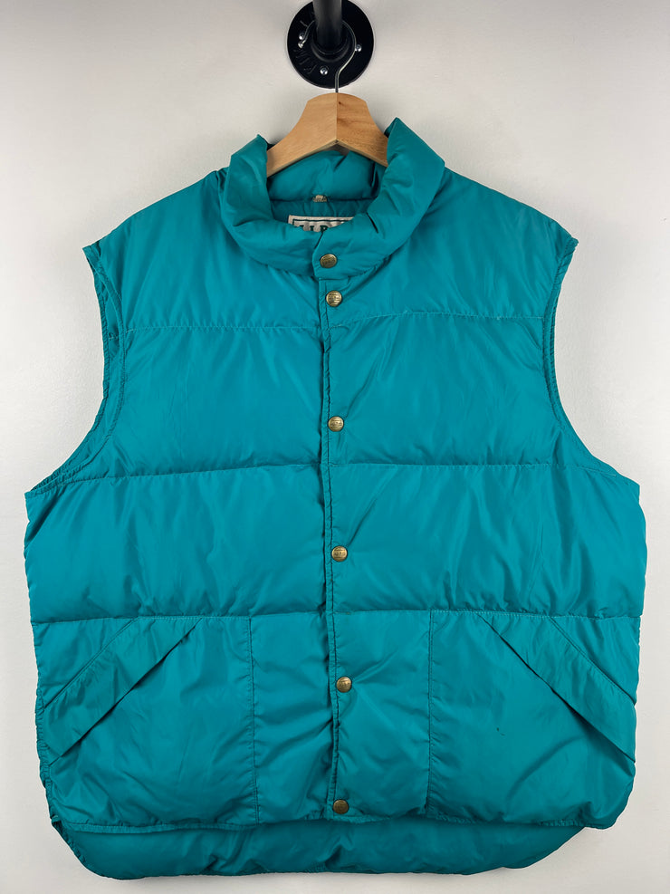 Vintage 80s LL Bean Down Filled Teal Puffer Vest