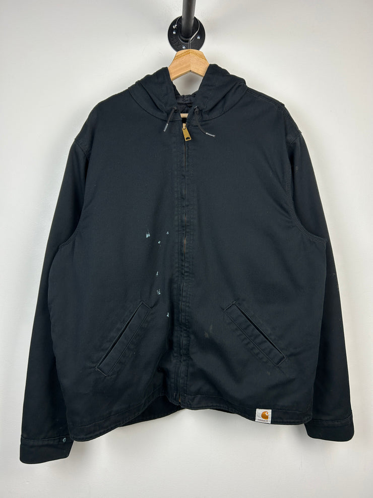 Vintage Carhartt Cropped Black Hooded Jacket 101052 001