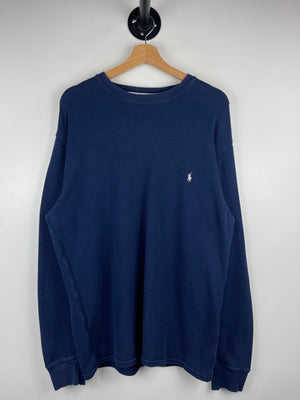 Vintage Polo Ralph Lauren Navy Thermal Long Sleeve