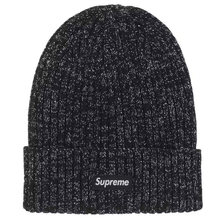 Supreme SS25 Box Logo Overdyed Metallic Black Beanie