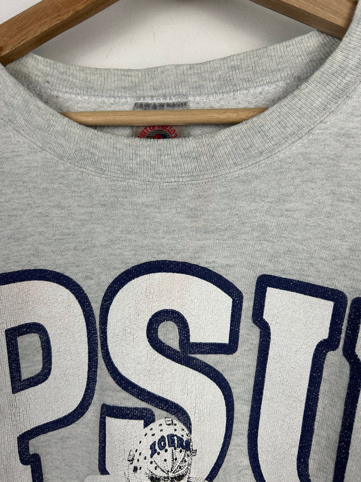 Vintage 90s Penn State University Icers Hockey Grey Crewneck