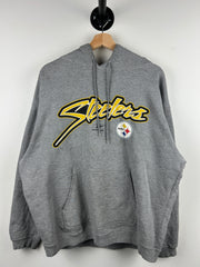 Vintage NFL Reebok Pittsburgh Steelers Grey Hoodie