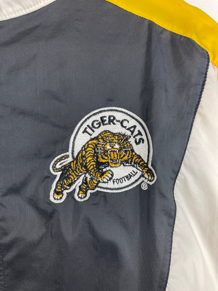 Vintage 90s CFL Starter Hamilton Tiger Cats Black & Yellow Windbreaker