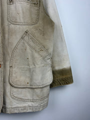 Vintage 90s LL Bean Faded Beige Chore Fishing Jacket