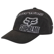Supreme X Fox Racing FW25 6 Panel Black Strapback Hat