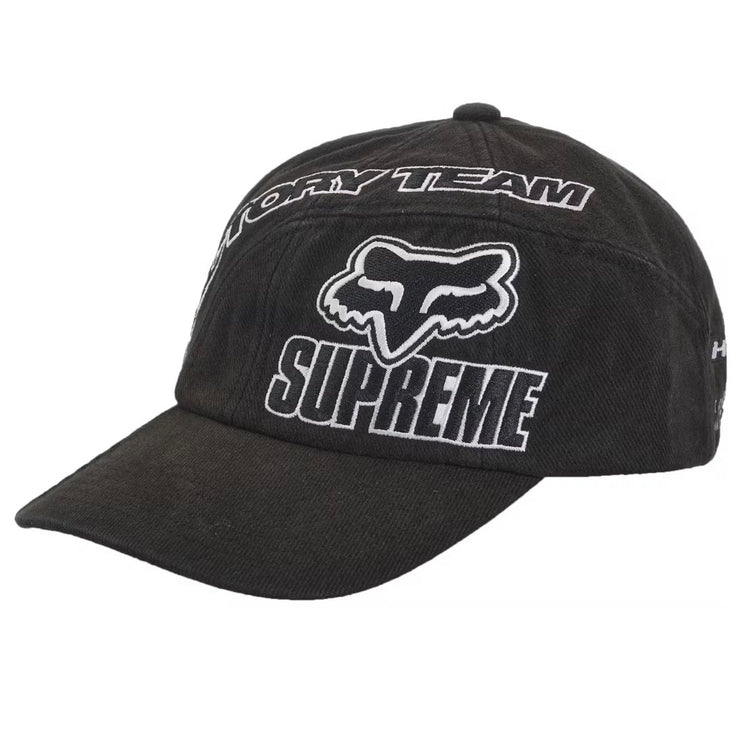 Supreme X Fox Racing FW25 6 Panel Black Strapback Hat