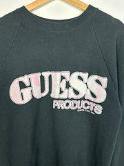 Vintage 80s Guess Products Black Crewneck