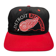 Vintage 90s NHL Detroit Red Wings Cinched Black Hat
