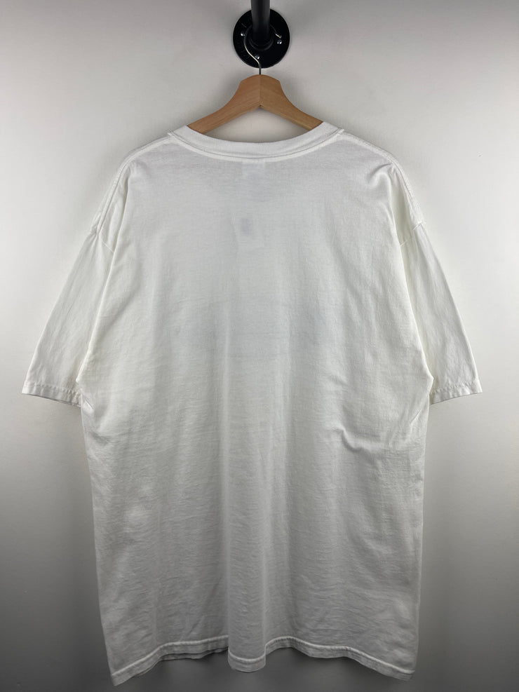 Vintage 2002 Budweiser Beer Spellout White Tee