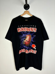 Vintage 90's Cleveland Browns Football Black Tee