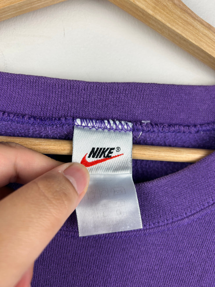 Vintage 90s Nike Mini Swoosh Purple Crewneck