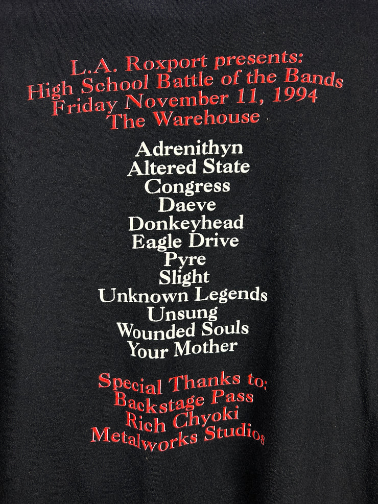 Vintage 90s Backstage Pass Battle Of The Bands Black Tee