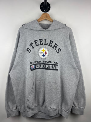 Vintage NFL Pittsburgh Steelers Super Bowl Champions Grey Hoodie