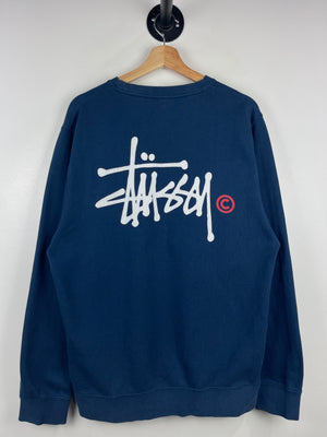 Stussy Stock Navy Crewneck