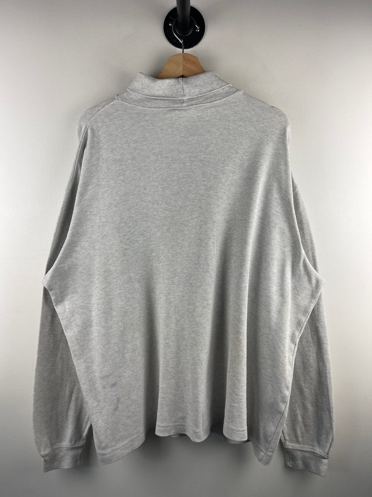Vintage 90s Carhartt Spellout Embroidered Grey Turtle Neck Long Sleeve