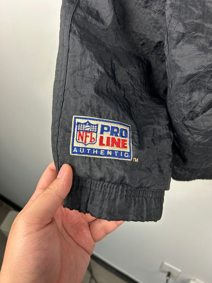 Vintage 90s NFL Pittsburgh Steelers Pro Line Black Half Zip Pullover Jacket