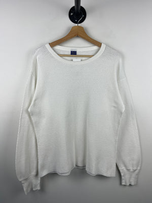 Vintage 80s Kmart White Thermal Long Sleeve