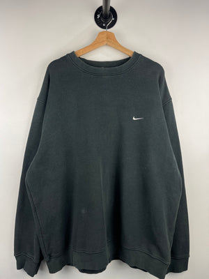Vintage Nike Mini Swoosh Faded Black Crewneck