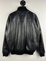 Vintage US Polo Assn Black Leather Bomber Jacket