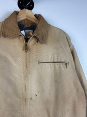 Vintage 90's Carhartt Faded Beige Detroit Cropped Jacket