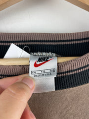 Vintage 90s Nike Mini Swoosh Mocha Brown & Black Crewneck