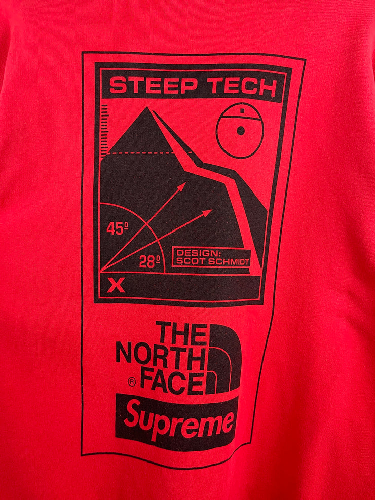 Supreme X The North Face SS16 Steep Tech Red Crewneck
