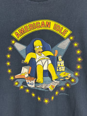 Vintage 2003 The Simpsons Homer American Idle Navy Tee