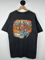 Vintage 90s Hooters Princeton Hog Wild Black Tee
