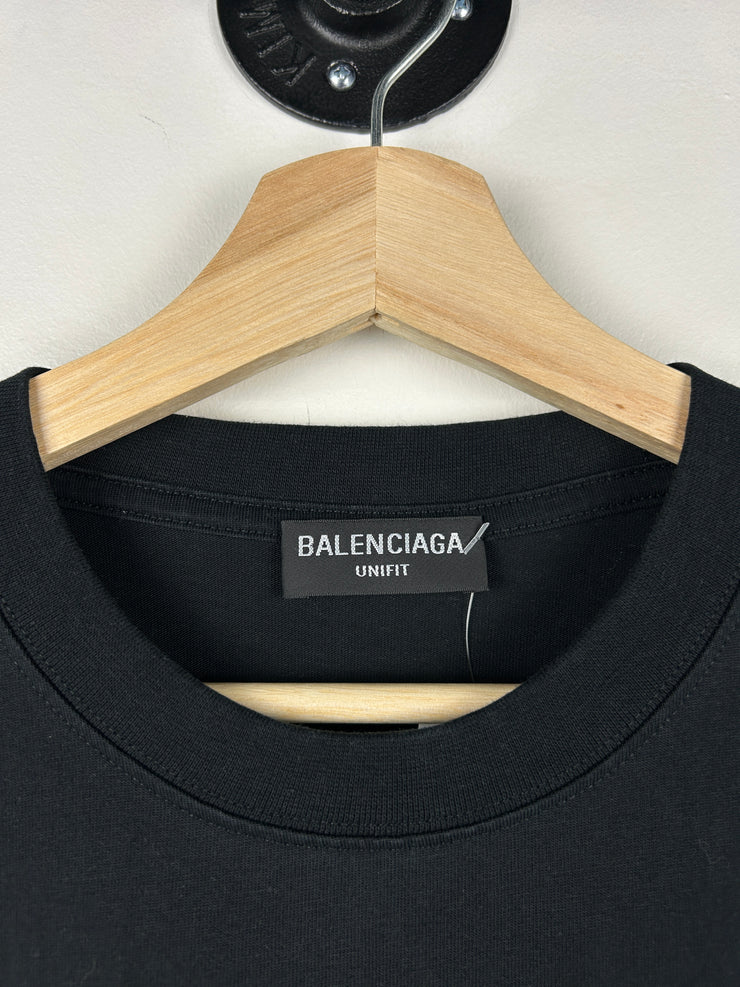 Balenciaga Jersey Apparel Black Tee