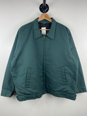 Vintage 80s Forest Green Talon Zipper Work Jacket