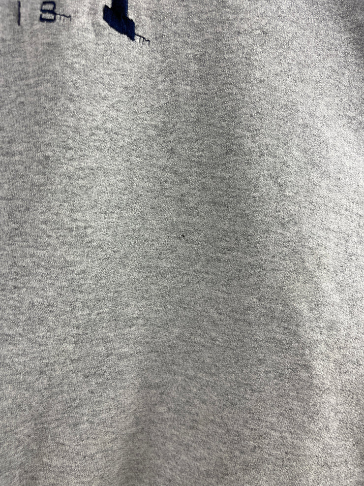 Vintage 90s Illinois Illini Embroidered Grey Crewneck