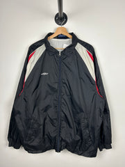 Vintage 90s Umbro Black & Red Windbreaker