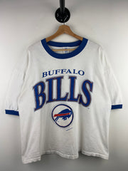 Vintage 90s NFL Logo 7 Buffalo Bills White Ringer Tee
