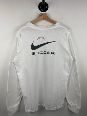 Vintage 90s Nike Soccer True Futbol Jefferson Cup White Long Sleeve