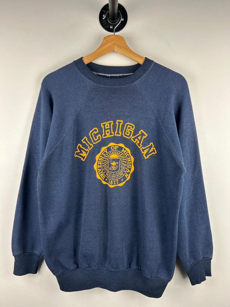 Vintage 70s Velva Sheen University Of Michigan True Vintage Navy Crewneck