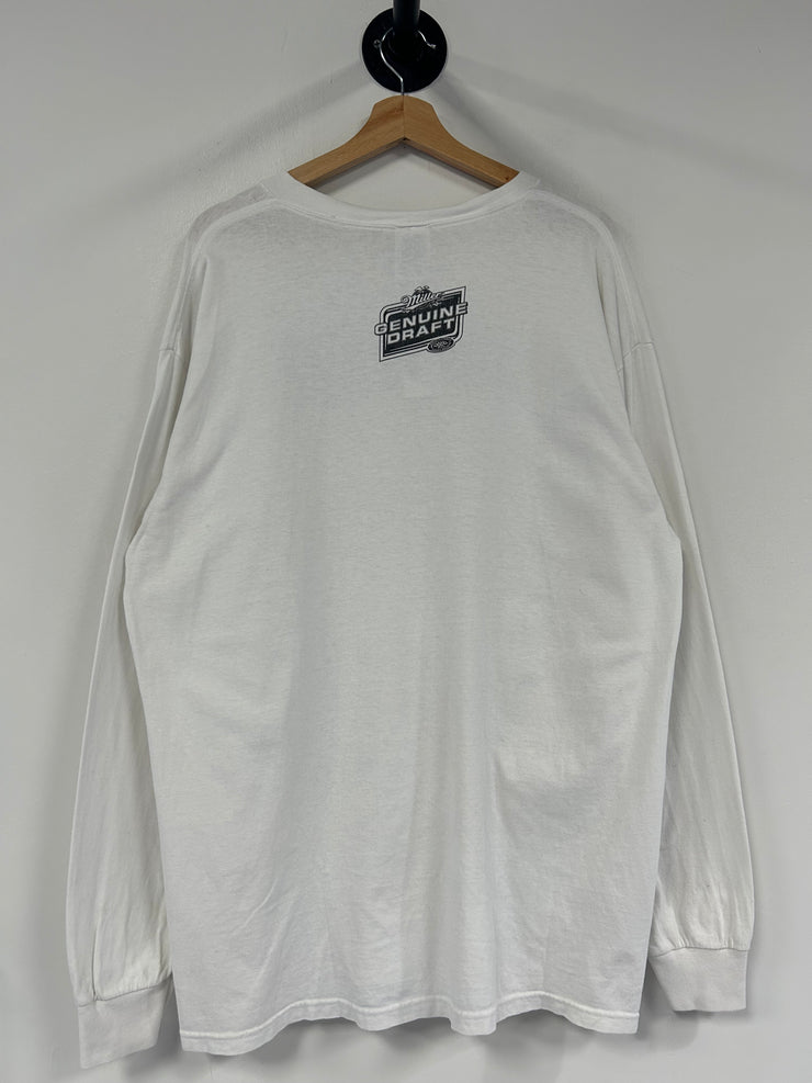 Vintage Chicago Bulls Miller Beer White Long Sleeve