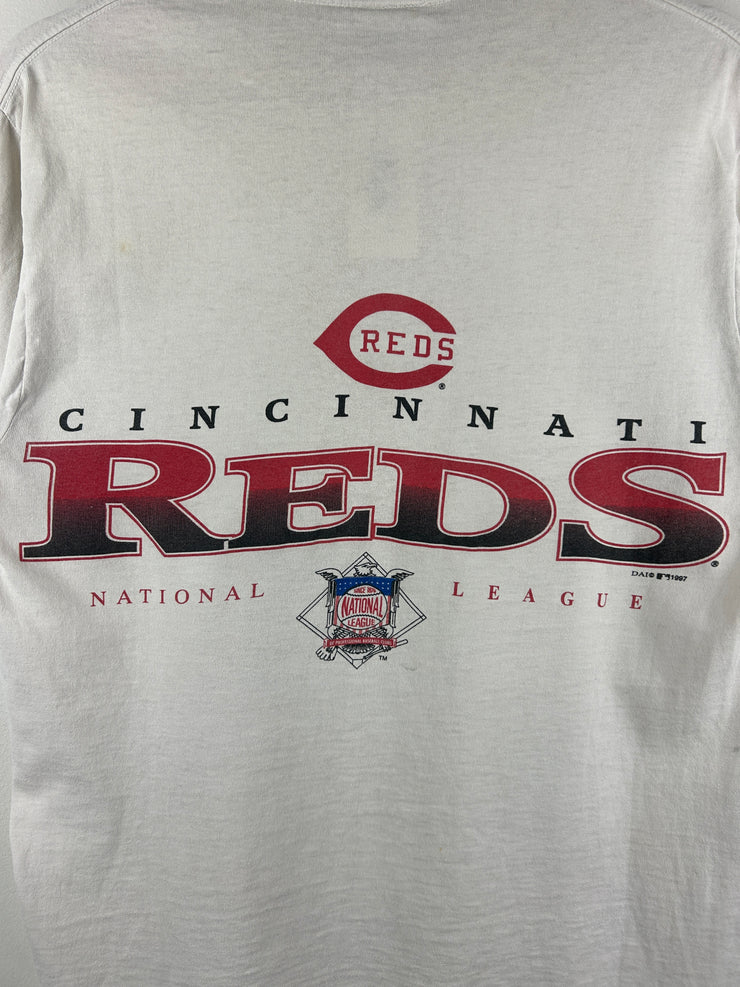 Vintage 90s MLB Cincinnati Reds White Tee