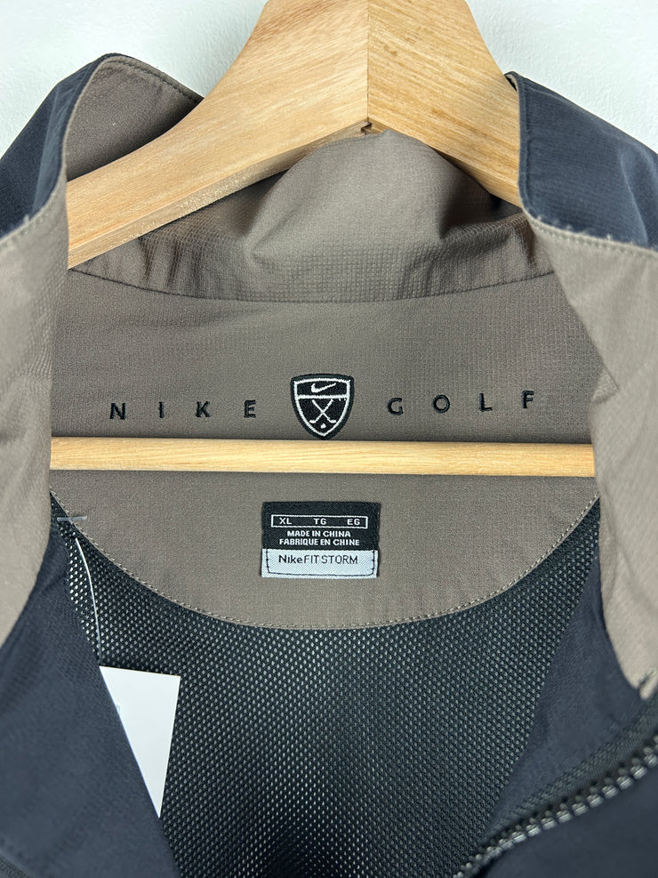 Vintage Nike Golf Grey Silo Black & Brown Windbreaker