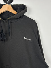 Vintage 90s Carhartt Spellout Black Hoodie K121 BLK