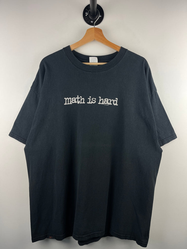 Vintage Math Is Hard Comedy Black Tee