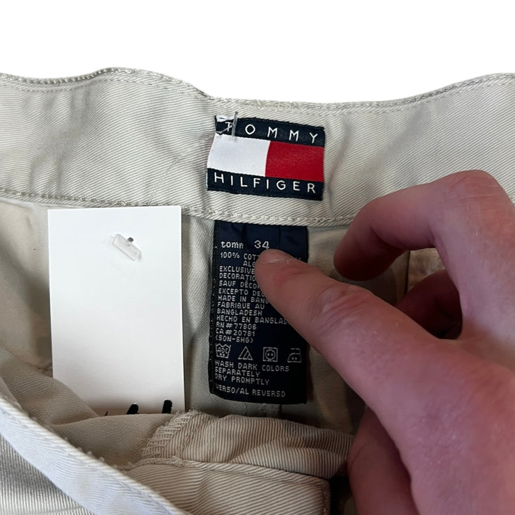 Vintage Tommy Hilfiger Beige Cargo Shorts