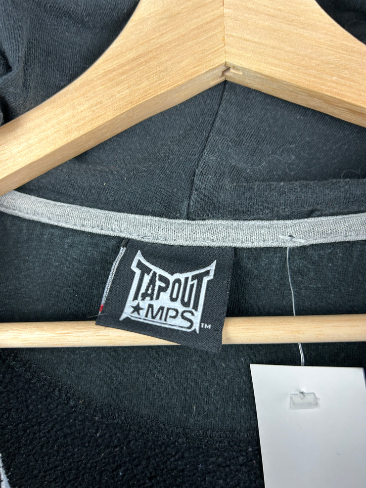 Vintage Y2K Tapout Skulls Black Zip Up Hoodie