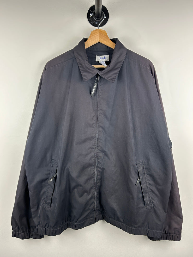 Vintage 90s Izod Golf Black Harrington Jacket
