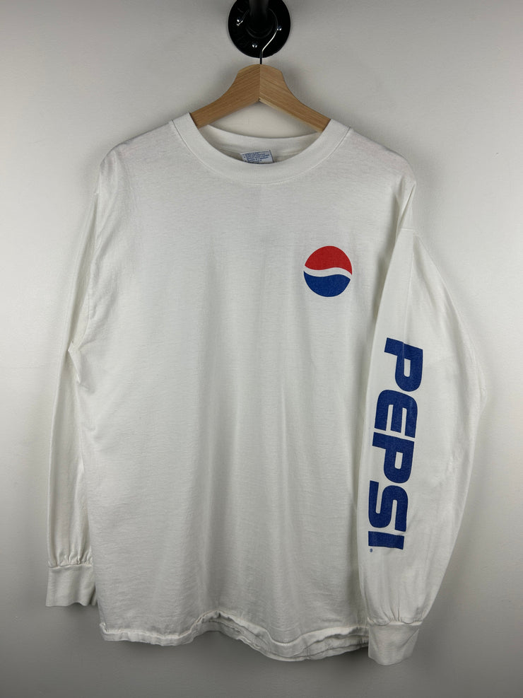 Vintage 90s Pepsi Spellout White Long Sleeve