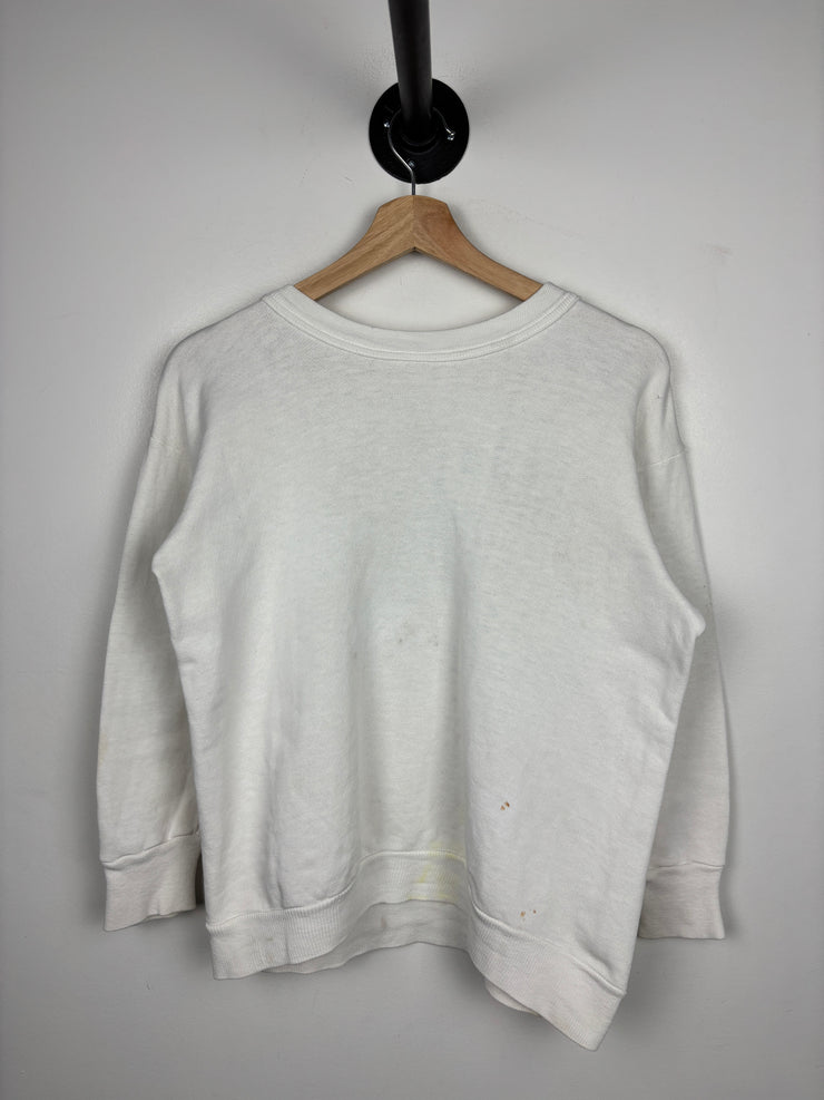 Vintage 60s The Beatles Band White Crewneck