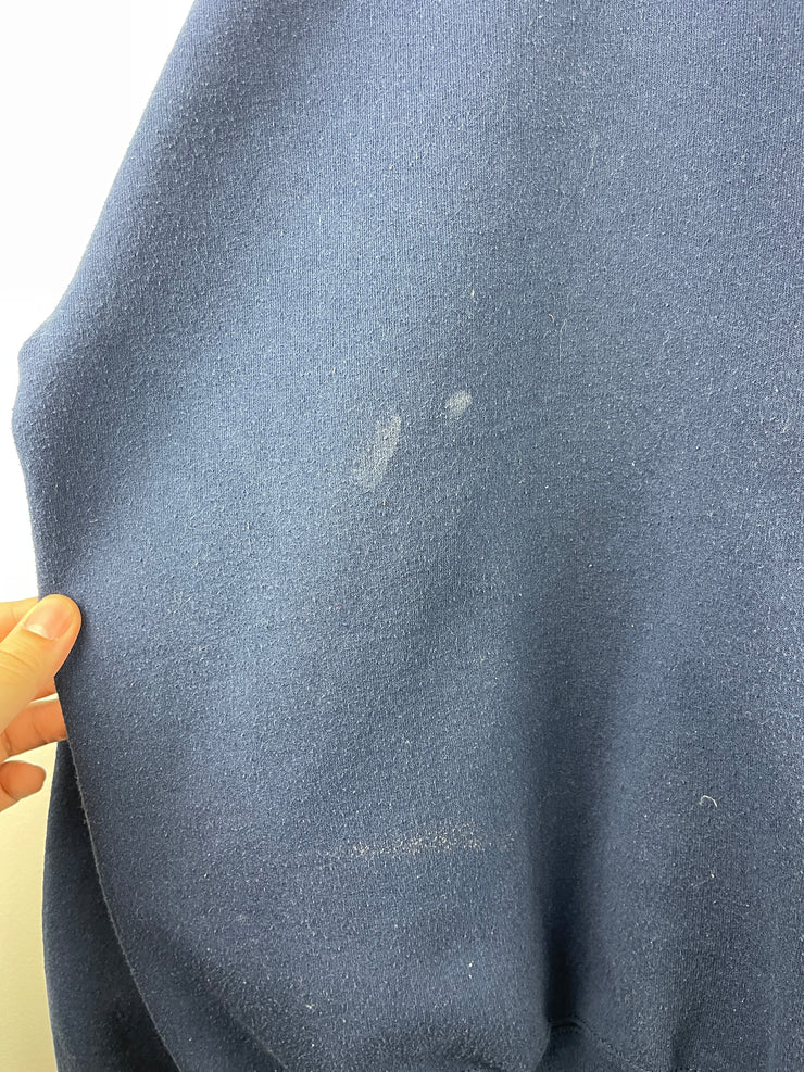 Vintage 90s Champion Spellout Embroidered Navy Crewneck