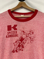 Vintage 80's Kawasaki Red Ringer Tee