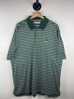 Vintage 2007 Ashworth US Open Oakmont Golf Striped Green Polo Shirt