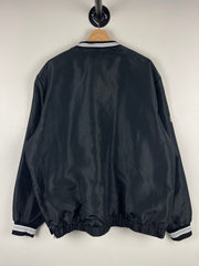 Vintage NFL Los Angeles Raiders Fleece Lined Black Pullover Windbreaker